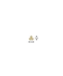 Lev sieraden 14 karaat Geelgouden Labret 1.0 x 8 mm met zirkonia 3 mm - Piercing - labret piercing - neuspiercing staafje - tragus piercing - Monroe piercing- Oorpiercing-helix