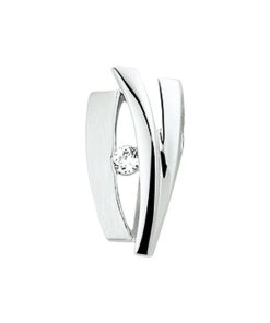 Witgouden hanger 14karaat – zirkonia - Kasius 41.01035 - sale Juwelier Verlinden St. Hubert - van €299,= voor €195,=