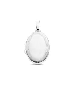 zilver gerhodineerd medaillon ovaal 33 mm 1340442