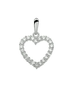 The Jewelry Collection Hanger Hart Zirkonia - Goud