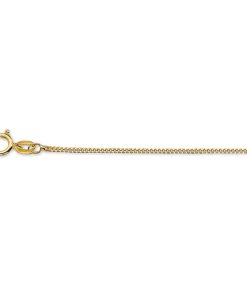 YO&NO - Ketting - Goud - Gourmet - 1mm - 38 cm -  Sieraden Vrouw - Heren - 14k - 585 Goud