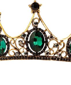 1 Stuks Groene Bruiloft Kronen - Groene Tiara Haaraccessoire voor Bruidsfeest - Banket en Verjaardagsfeest - Uniek Verjaardagscadeau