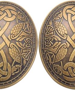 GRACEART Middeleeuwse Viking Broche in Metalen Brons - Historische Kledingaccessoire met 2 stuks - Keltische Stijl en Viking Uiterlijk voor Mannen en Vrouwen