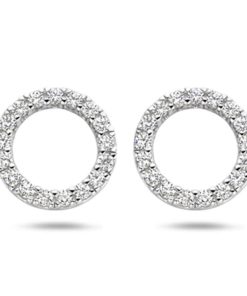 Blush Oorbedels 9066WZI 14k Geelgoud met Briljant geslepen Zirconia 7,5 mm
