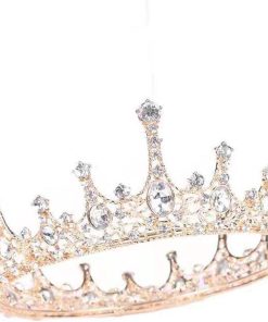 Allecto Plus - Strass Kroon voor Vrouwen - Queen Tiara Barok voor Bruiloft Optochten - Kristal Koningin Tiara
