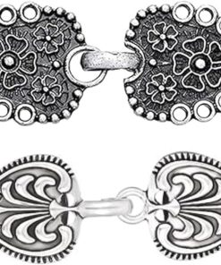 Allecto Plus - Broches voor kleding 2 stuks zilveren sjaalclips cardiganclip retro pulloverclips