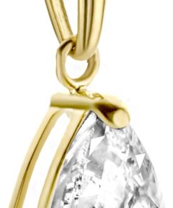 New Bling 9NBG-0219 Gouden Hangertje - Dames - Zirkonia - Druppel - 8 x 5 mm - 14 Karaat - Goud