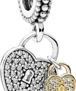 Pandora Original Charm Bedel Zilveren Hangbedel 'Love Locks' - 791807CZ