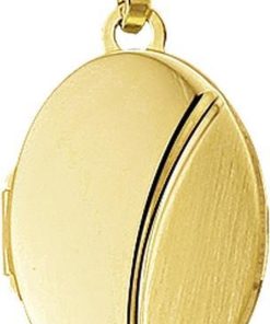 The Jewelry Collection Medaillon Poli/mat - Goud