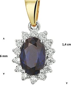 Hanger Saffier En Diamant 0.10ct H Si