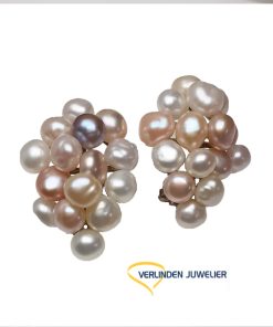 oorclips  -  goud  -  14 karaat  -  zoetwaterparel  -  14 karaat  -  juwelier verlinden