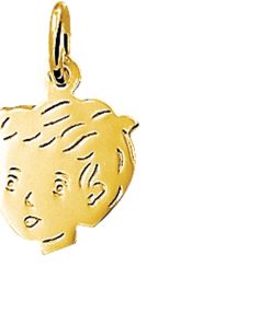 Hanger Jongen 15 X 11 Mm 14K Geelgoud