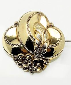 Broche - goud 14 krt - zilver - verlinden juwelier - vintage