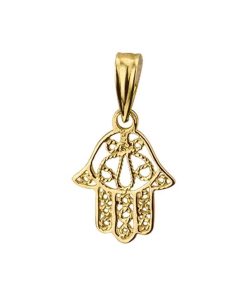 Hanger Fatima Hand 14K Geelgoud