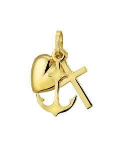 Sparkle14 hanger geloof, hoop en liefde - Goud