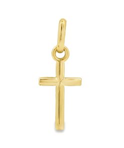Juwelier Zwartevalk 14 karaat gouden kruis hanger - 14.317