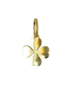 Silventi 132400325 Gouden Hangertje - Klaver - 7,5 x 7 mm - 14 Karaat - Bedel - Goud