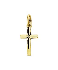 Marie Celeste hanger kruis mat gediamanteerd - Goud