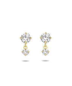 Marie-Celeste Oorhangers Zirkonia - Goud
