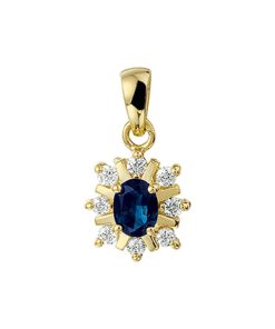 Hanger Saffier 0.45ct En Diamant 0.152 Ct Halo