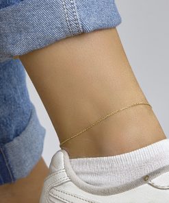 Enkelbandje Anker Gediamanteerd 1,3 Mm 24 - 26 Cm