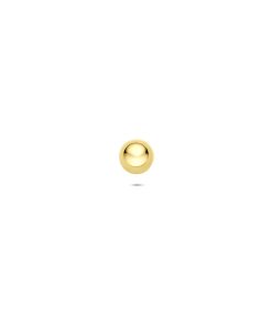 Lev Sieraden - 14 karaat Geelgouden Labret 1.0 x 8 mm met 1 ball 4 mm - Gold - Piercing - labret piercing - neuspiercing staafje - tragus piercing - Monroe piercing- Oorpiercing