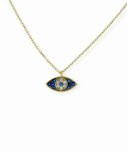 Gouden Ketting Boze Oog Hanger Zirkonia 14 karaats