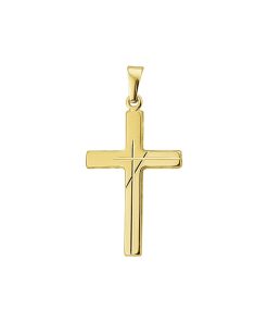 Hanger Kruis Poli/mat Gediamanteerd