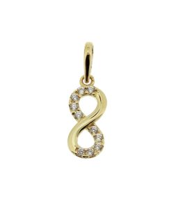 Marie Celeste hanger infinity zirkonia - Goud