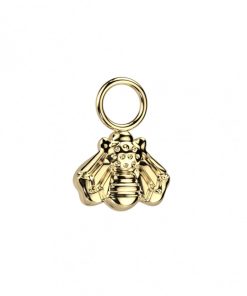 Hangertje titanium bijtje gold plated - LMPiercings