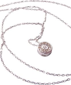 14 karaat wit gouden ketting rozet