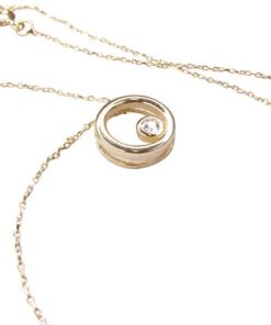 Geel gouden ketting met cirkel hanger