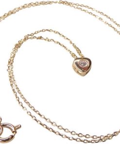 14 karaat geel gouden ketting hart