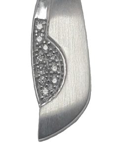 Hanger - wit goud - 14 krt - diamant - 0.04 crt - Verlinden juwelier