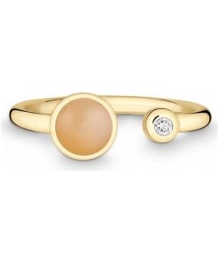 Quinn - Dames Ring - 585 / - geel goud - edelsteen - 521191649