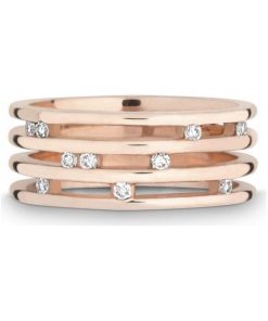 Quinn - Dames Ring - 585 / - rose goud - 3211135