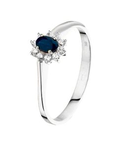 Sparkle14 Ring Saffier En Zirkonia - Goud