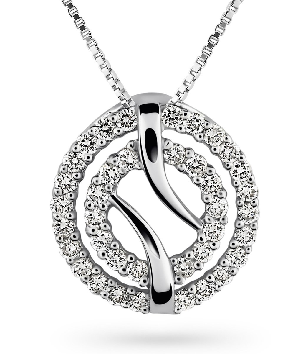 Orphelia | Orphelia HD-4206 - Hanger - 18 Karaat Witgoud / Diamant 0.34 ct | Koop bij 14Karaats.nl Orphelia | Orphelia HD-4206 - Hanger - 18 Karaat Witgoud / Diamant 0.34 ct | Nu te koop bij 14Karaats.nl | 10001091-Pendants