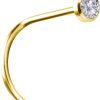 Piercings works | 18 Karaat Goud Nosestud - Swarovski Diamant | Nu te koop bij 14Karaats.nl | 10001087-Earrings/Body-piercing Jewellery
