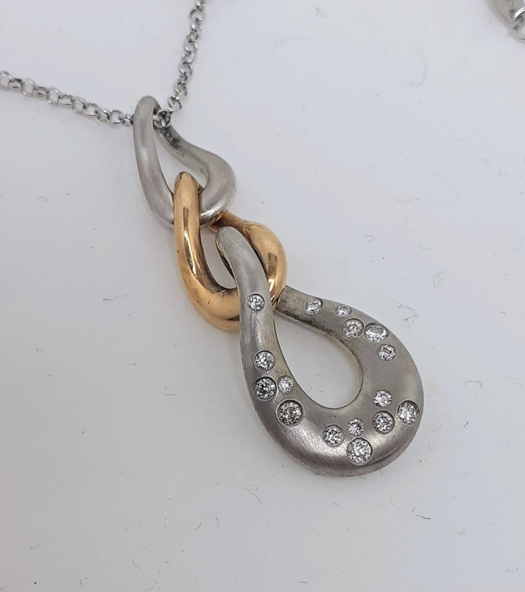 Verlinden Juwelier | Hanger - wit en rose goud 14 krt - 0.30 crt diamant - Verlinden juwelier | Koop bij 14Karaats.nl Verlinden Juwelier | Hanger - wit en rose goud 14 krt - 0.30 crt diamant - Verlinden juwelier | Nu te koop bij 14Karaats.nl | 10001091-Pendants