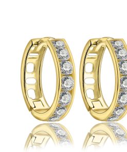 Zwartevalk | Juwelier Zwartevalk 14 karaat gouden oorbellen met zirkonia - 12.111.064/13 mm | Nu te koop bij 14Karaats.nl | 10001087-Earrings/Body-piercing Jewellery