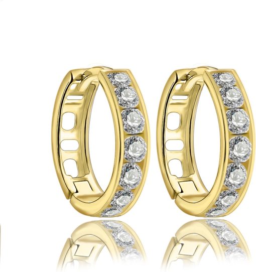 Zwartevalk | Juwelier Zwartevalk 14 karaat gouden oorbellen met zirkonia - 12.111.064/13 mm | Nu te koop bij 14Karaats.nl | 10001087-Earrings/Body-piercing Jewellery