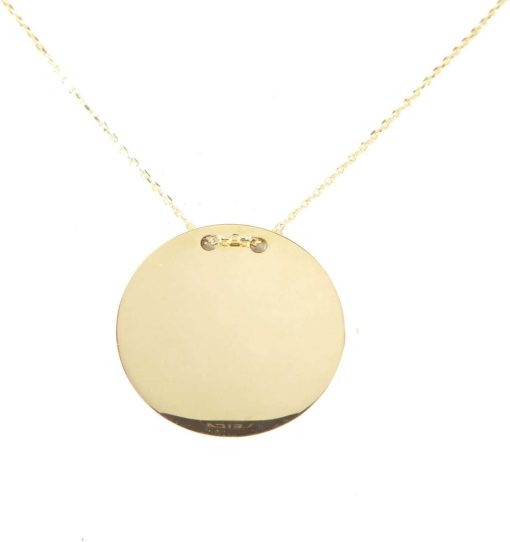 Christian | Gouden ronde hanger met ketting | Nu te koop bij 14Karaats.nl | 10001091-Pendants