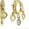 Juwelier Emo | Juwelier Emo - 14 Karaat Gouden Kinderoorbellen meisje met Hartbedels - 14 mm | Nu te koop bij 14Karaats.nl | 10001087-Earrings/Body-piercing Jewellery