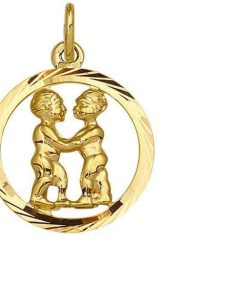TFT | Geelgouden Bedel sterrenbeeld tweeling gediamanteerd  4005679 | Nu te koop bij 14Karaats.nl | 10001091-Pendants