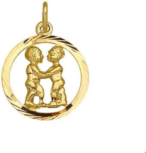 TFT | Geelgouden Bedel sterrenbeeld tweeling gediamanteerd  4005679 | Nu te koop bij 14Karaats.nl | 10001091-Pendants