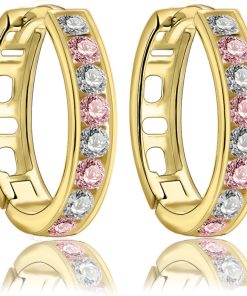 Zwartevalk | Juwelier Zwartevalk - 14 karaat gouden kinder oorbellen met zirkonia 12.111.066/15 mm-- | Nu te koop bij 14Karaats.nl | 10001087-Earrings/Body-piercing Jewellery