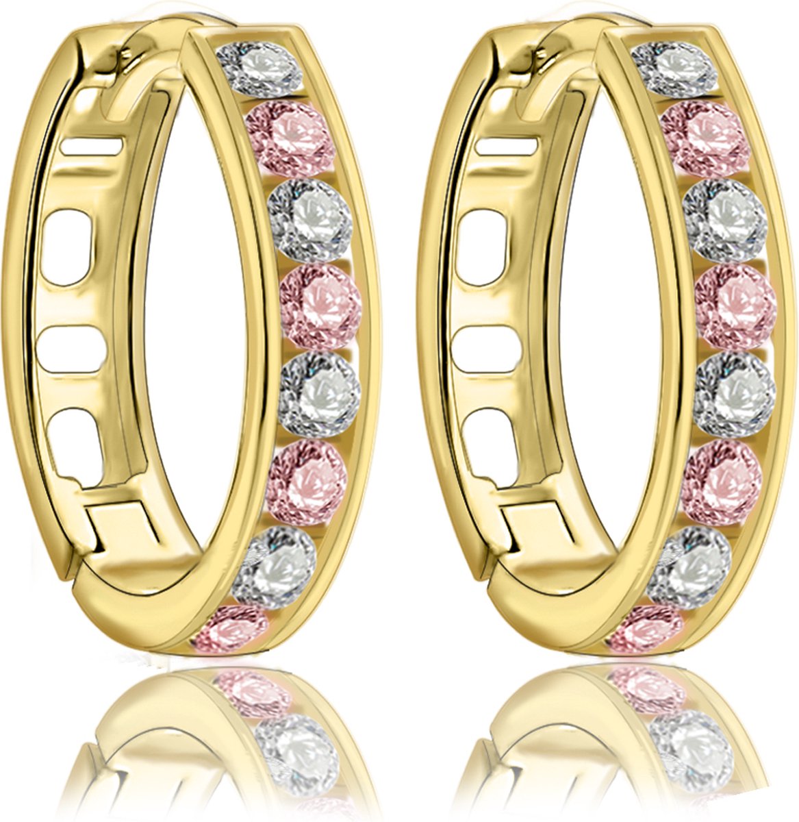 Zwartevalk | Juwelier Zwartevalk - 14 karaat gouden kinder oorbellen met zirkonia 12.111.066/15 mm-- | Koop bij 14Karaats.nl Zwartevalk | Juwelier Zwartevalk - 14 karaat gouden kinder oorbellen met zirkonia 12.111.066/15 mm-- | Nu te koop bij 14Karaats.nl | 10001087-Earrings/Body-piercing Jewellery