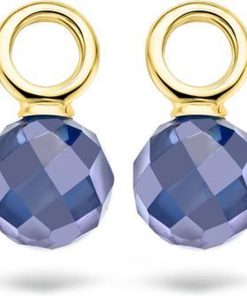 Blush | Blush Oorbelbedels 9046YDB -  Geel Goud (14Krt.) met Zirconia | Nu te koop bij 14Karaats.nl | 10001091-Pendants