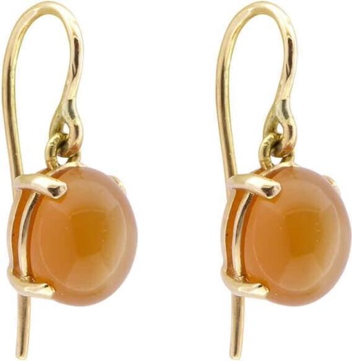 Christian | Oorhanger met ovalen maansteen | Nu te koop bij 14Karaats.nl | 10001087-Earrings/Body-piercing Jewellery